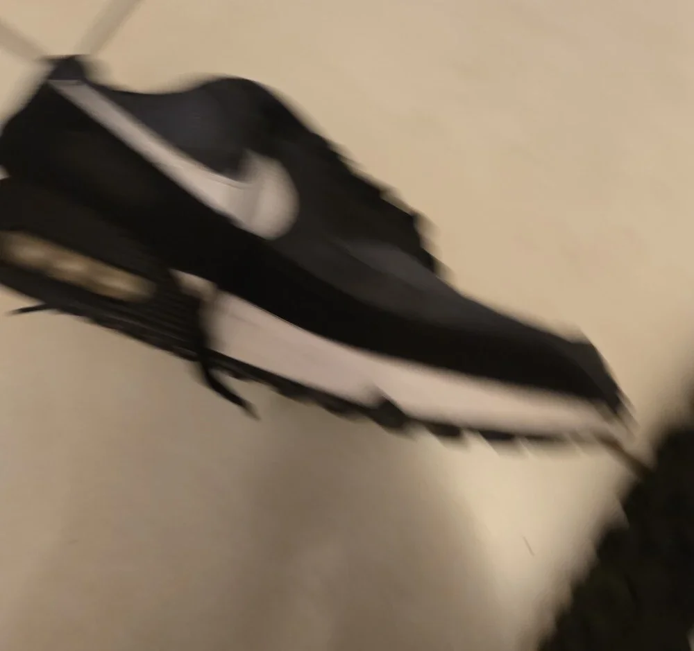 Nike Men’s Athletic Shoes Black and Gray with White Swoosh